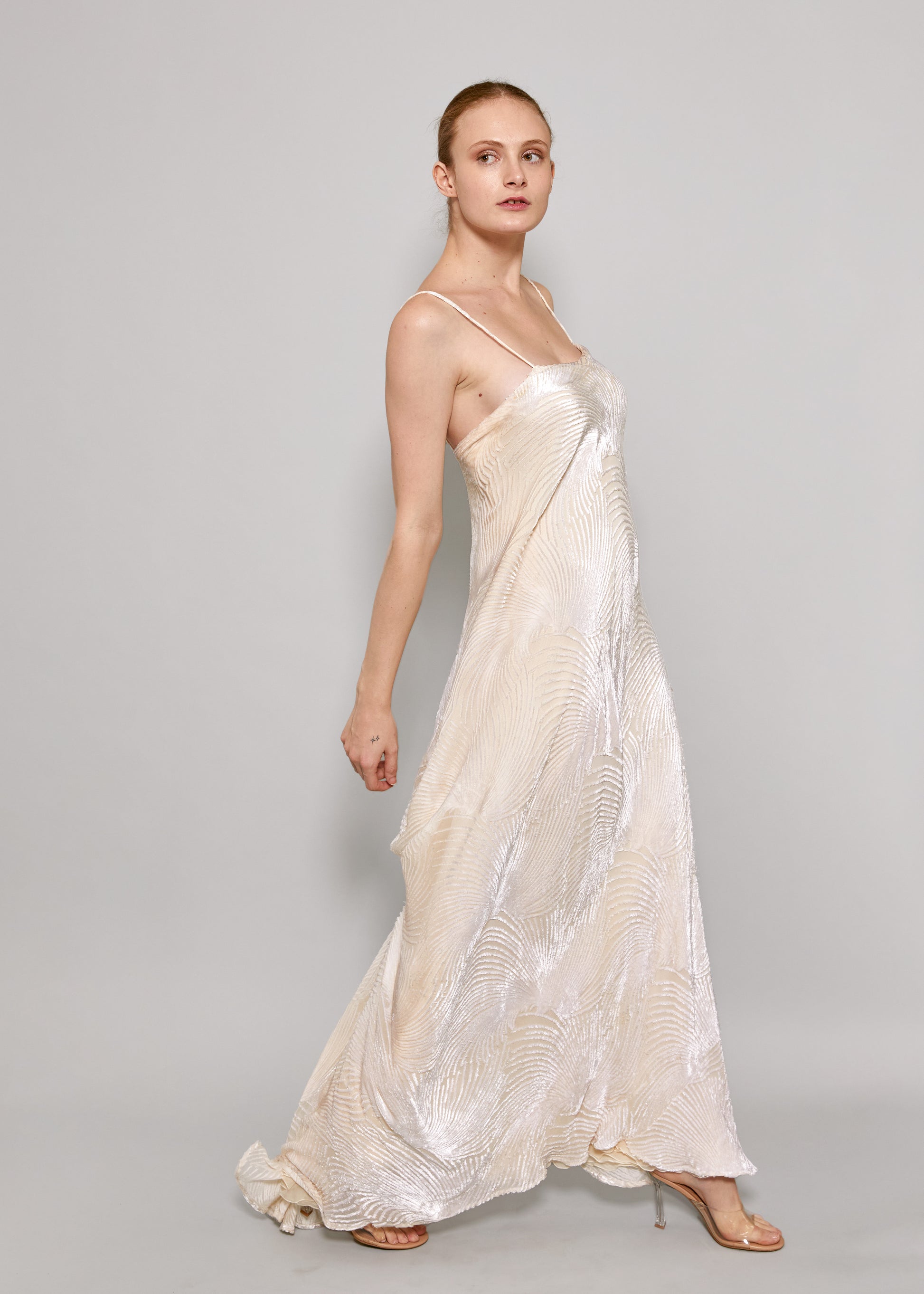 Stavropoulos Velvet Ivory Dress - The Kit Vintage