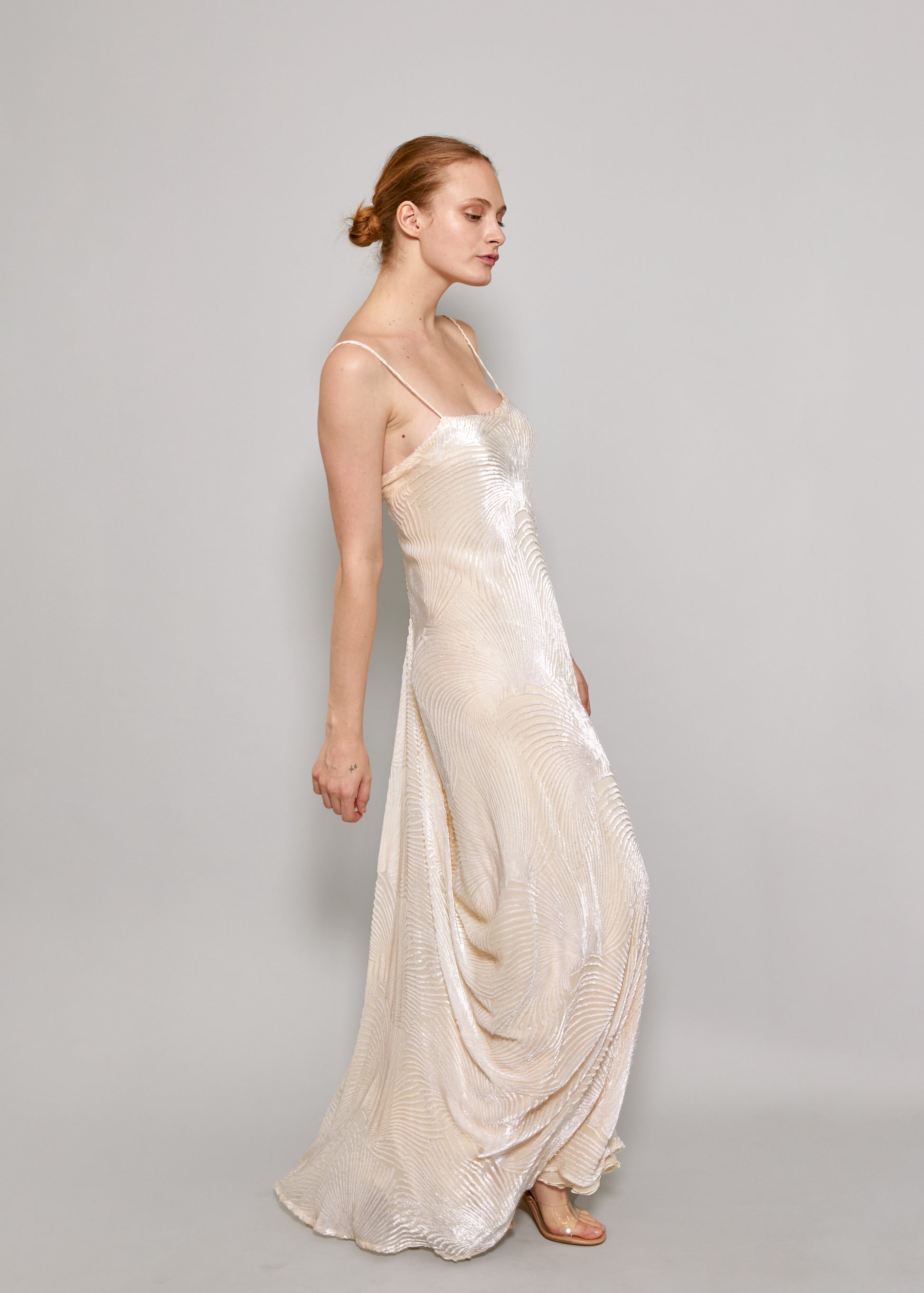 Stavropoulos Velvet Ivory Dress - The Kit Vintage