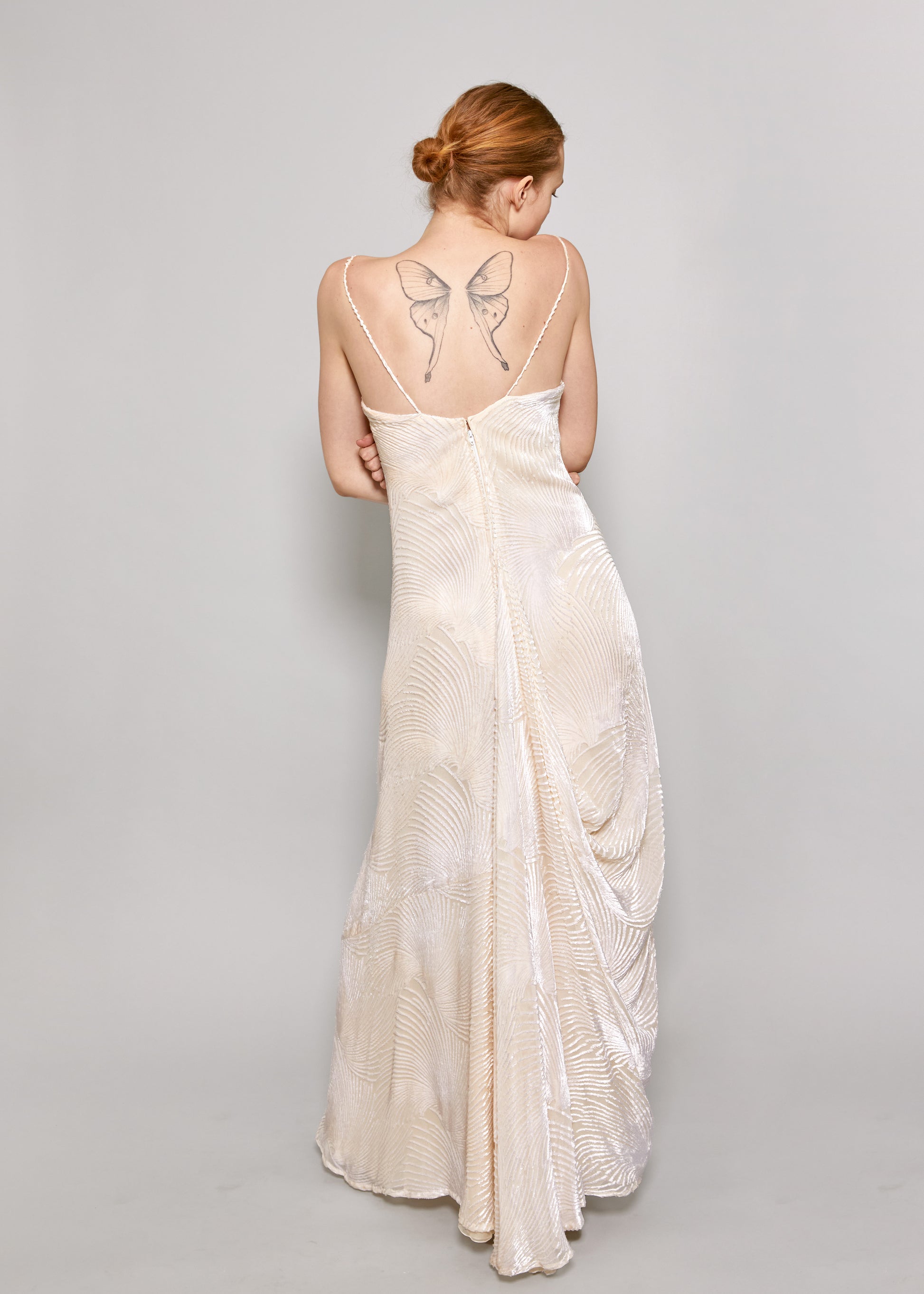 Stavropoulos Velvet Ivory Dress - The Kit Vintage