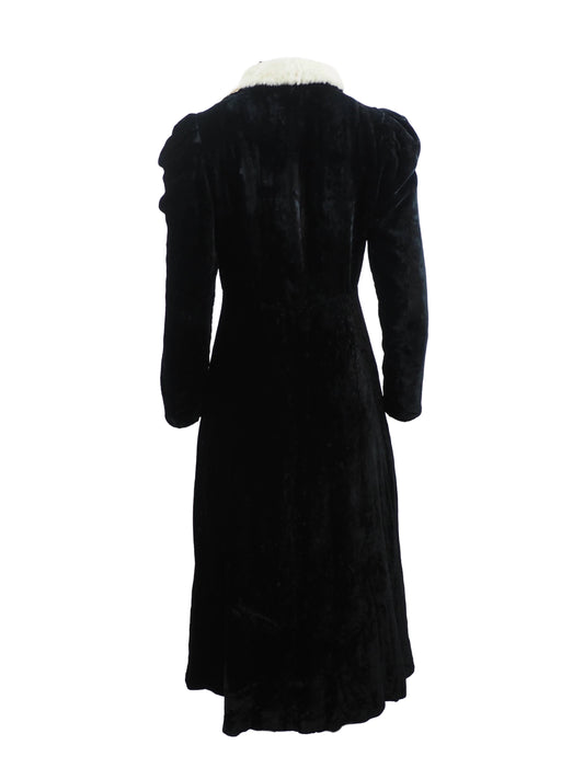 1940's Black Velvet Coat