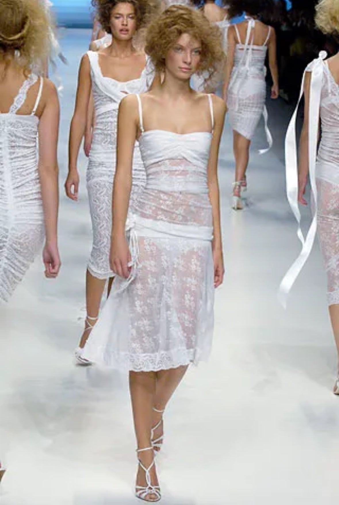White D&G S/S 2006 Lace Midi Dress
