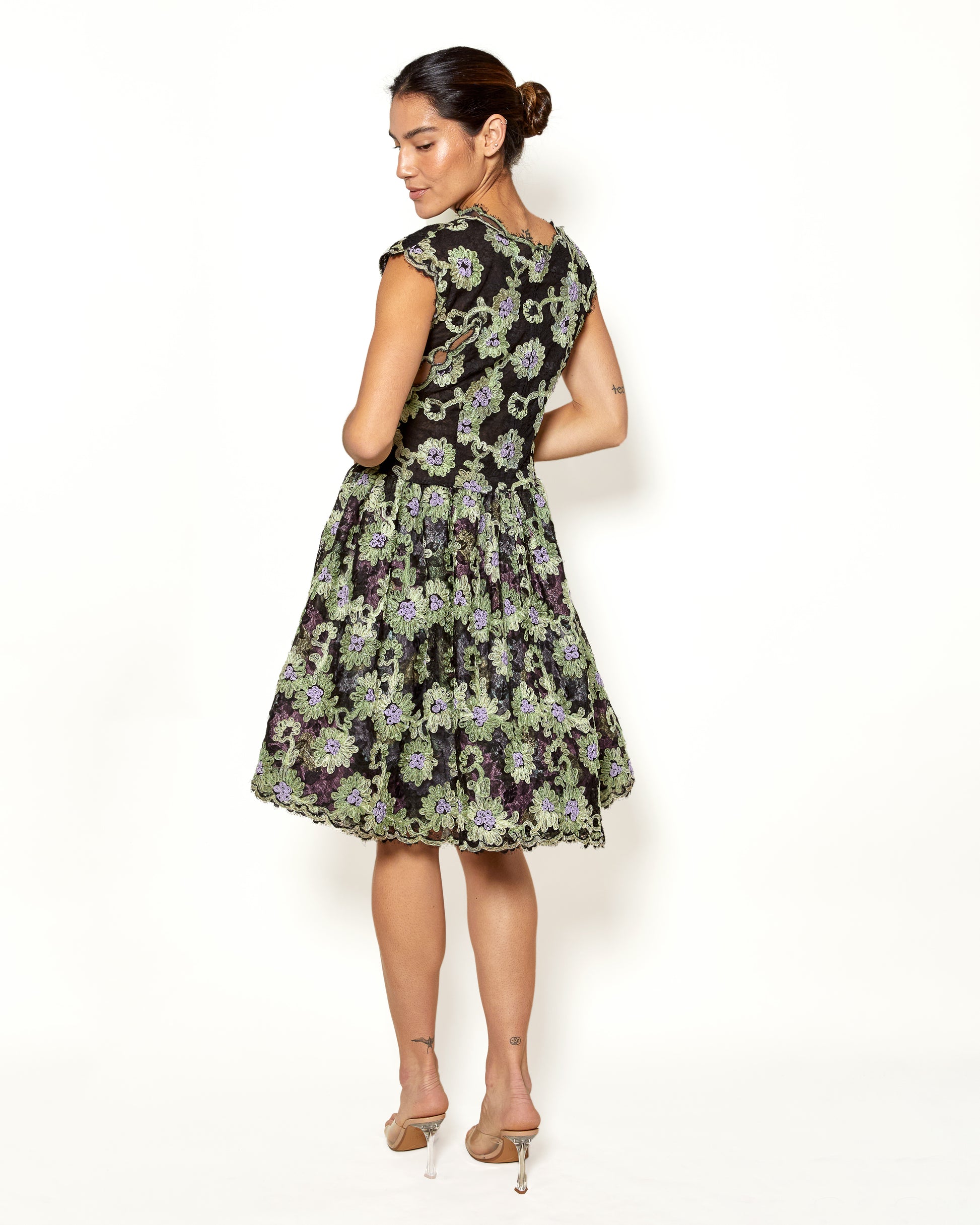 Geoffrey Beene Black Floral Lace Cocktail Dress - The Kit Vintage