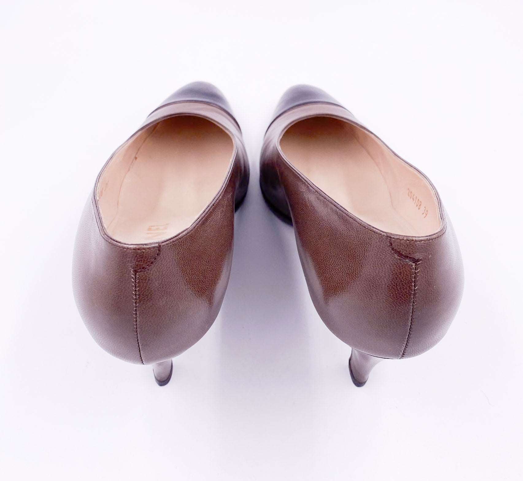 Chanel Pumps Taupe With Black Leather Toe - The Kit Vintage