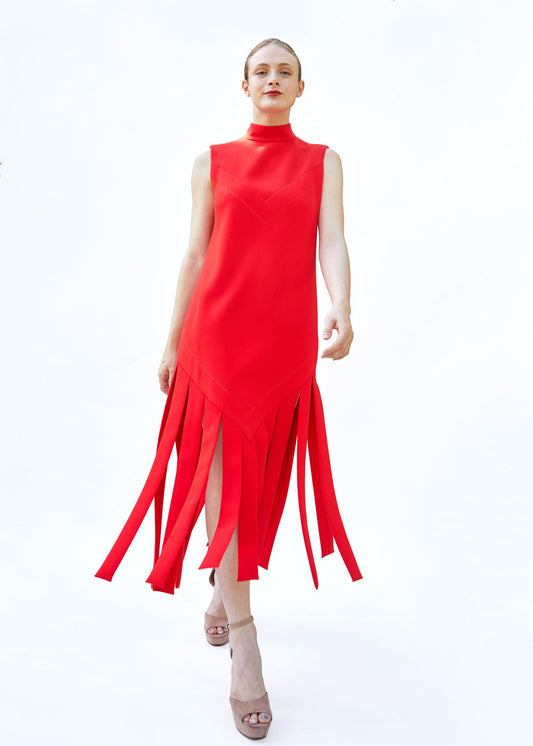 Vintage Red Pierre Cardin 1960s Car Wash Dress - The Kit Vintage