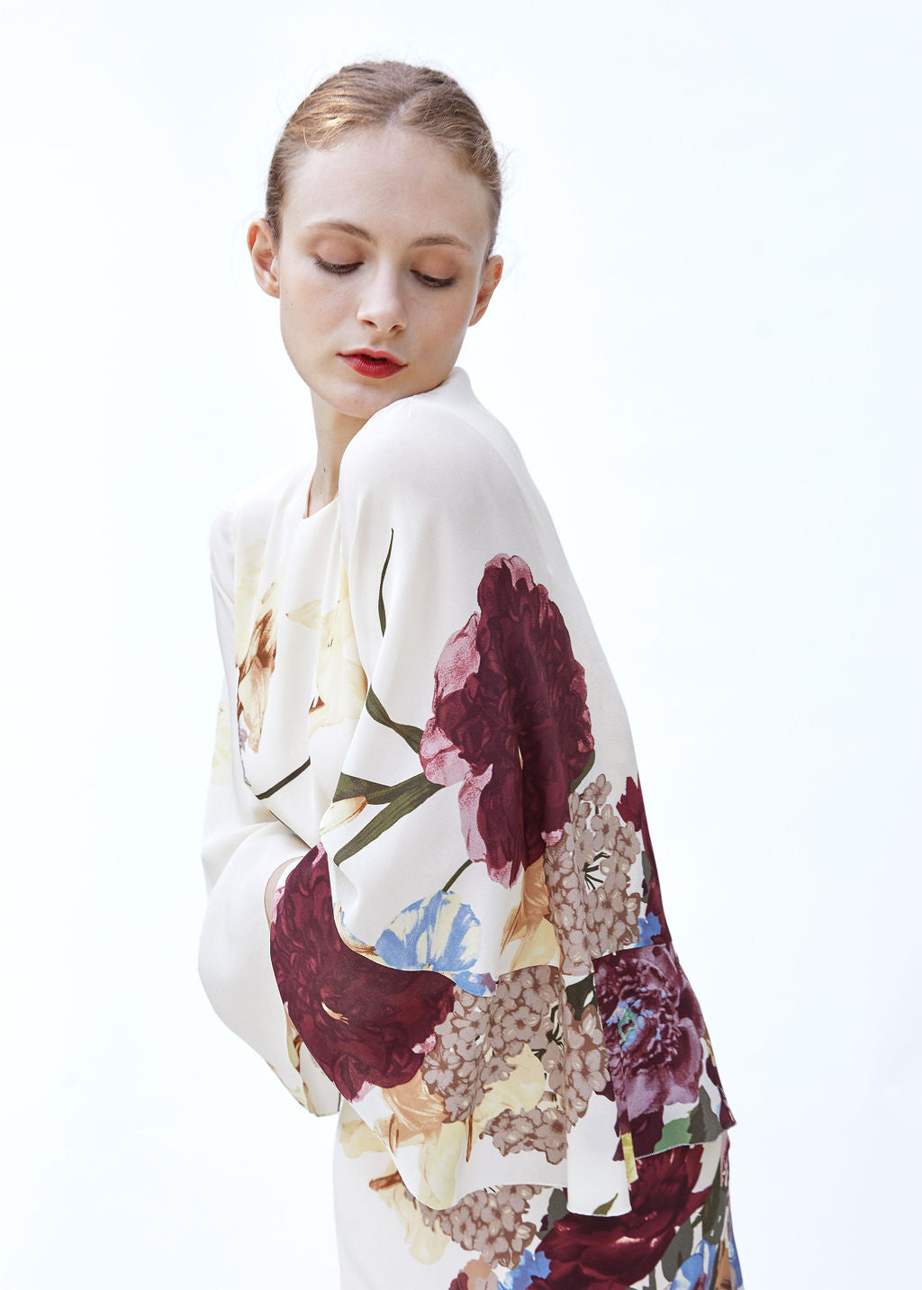 Valentino Pre Fall 2016 Floral Dress with Cape - The Kit Vintage