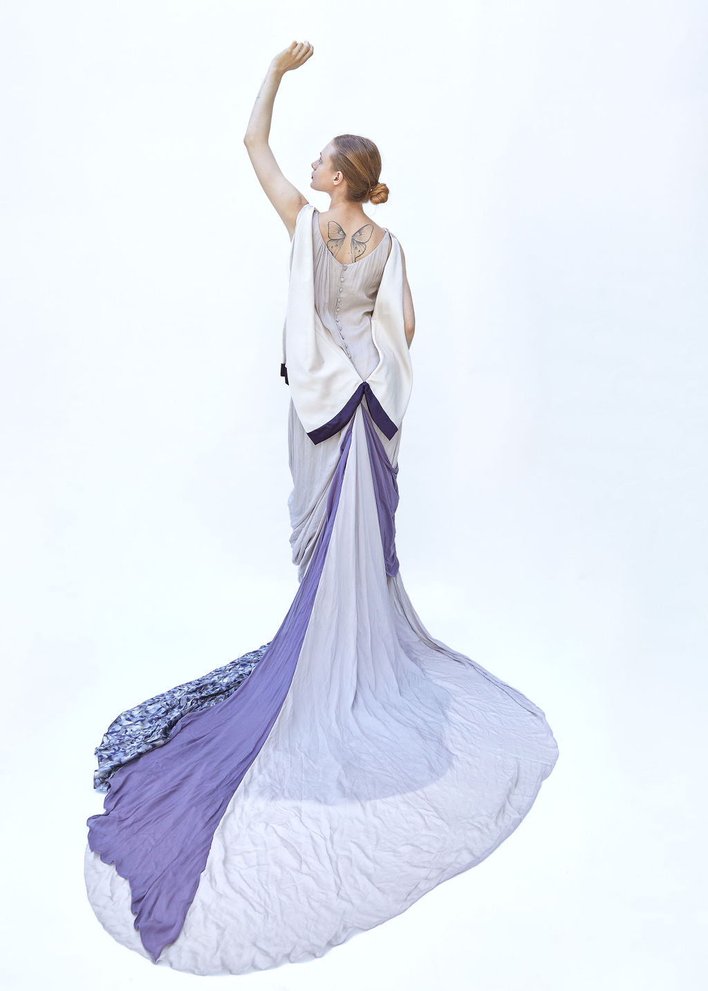 Nina Ricci by Olivier Theyskens Spring 2008 Silk Gown W/ Train