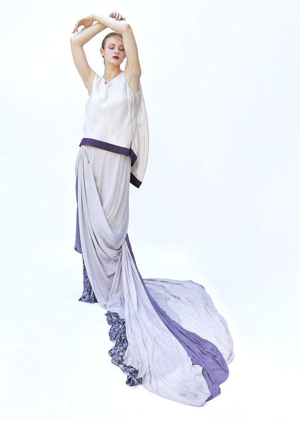 Nina Ricci by Olivier Theyskens Spring 2008 Silk Gown W/ Train