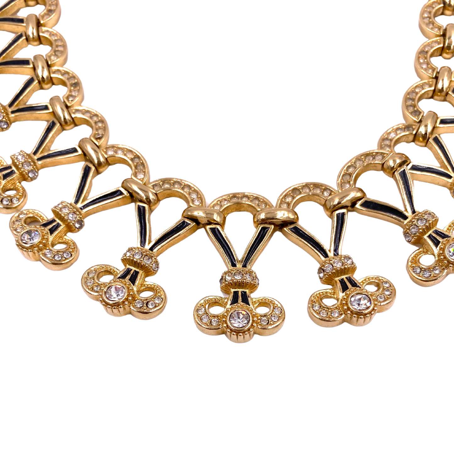 Christian Dior Black Enamel Necklace