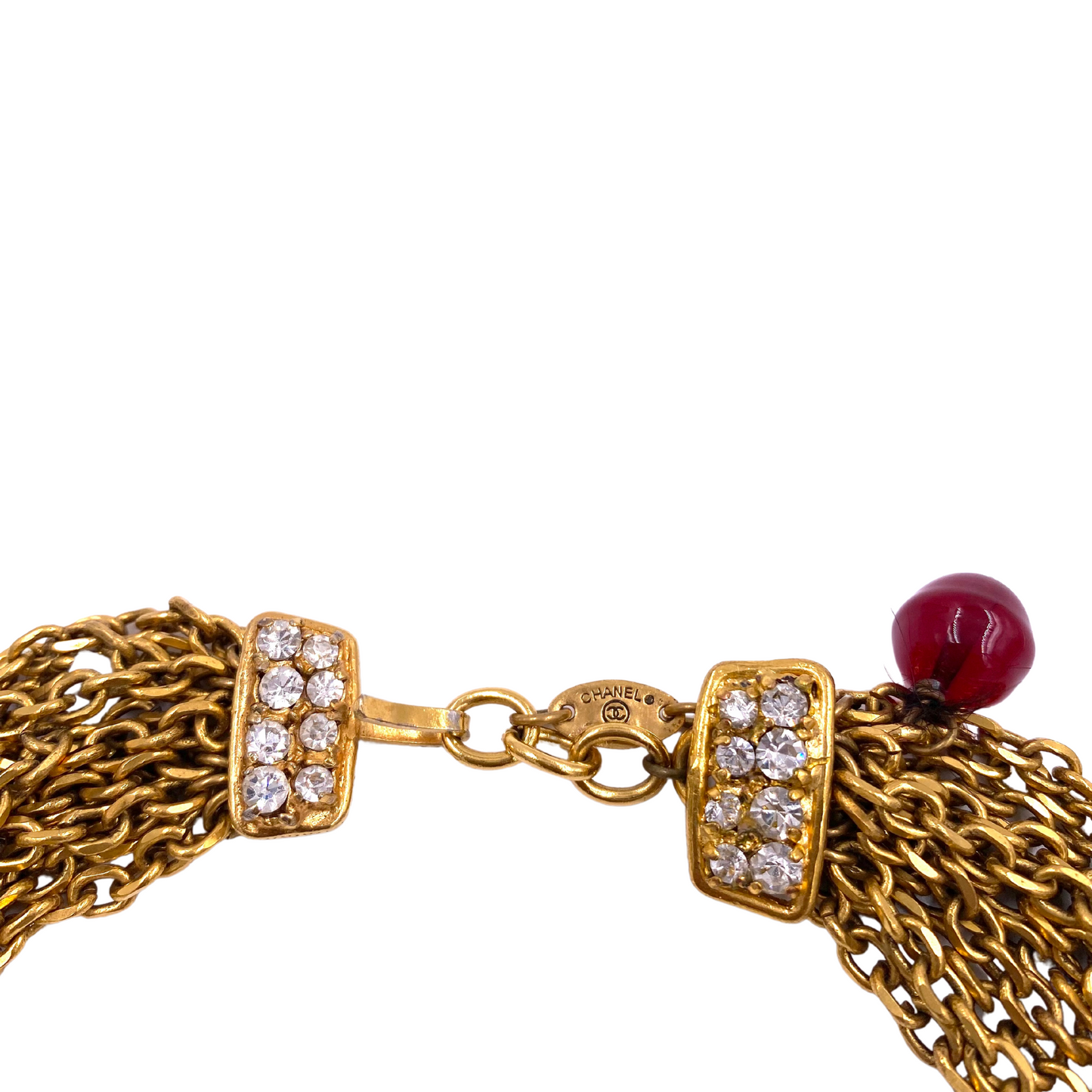 Chanel Choker 1984 Gripoix Stones Pendant