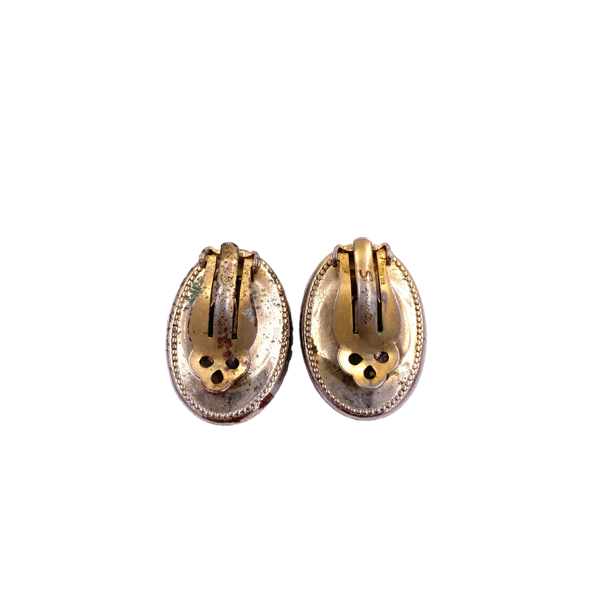 Schiaparelli Watermelon Stone Necklace/earrings set - The Kit Vintage