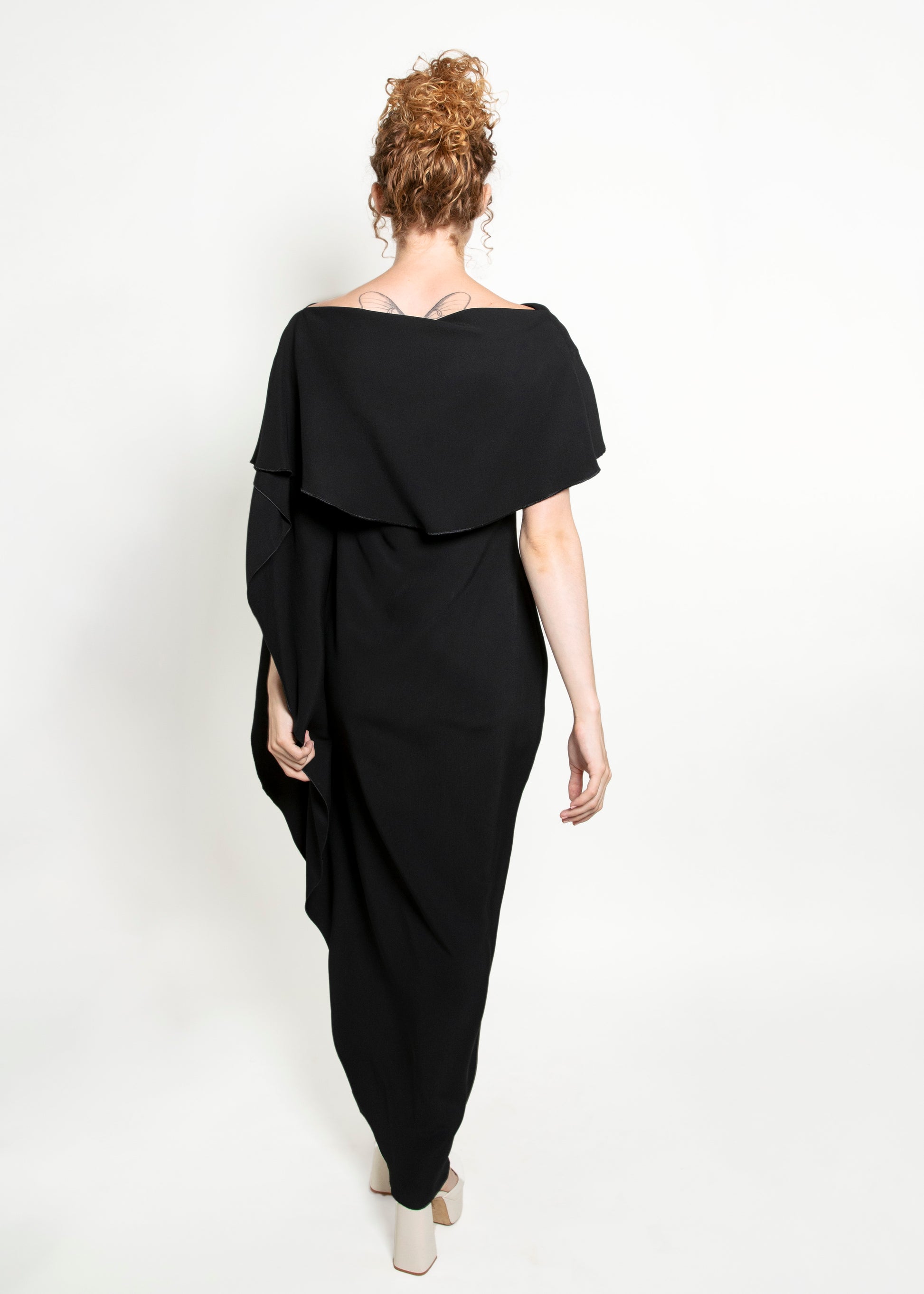 Ralph Lauren Purple Label Black One Shoulder Long Dress - The Kit Vintage