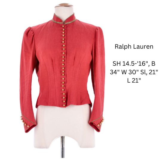 Ralph Lauren Salmon Linen Majorette Jacket - The Kit Vintage