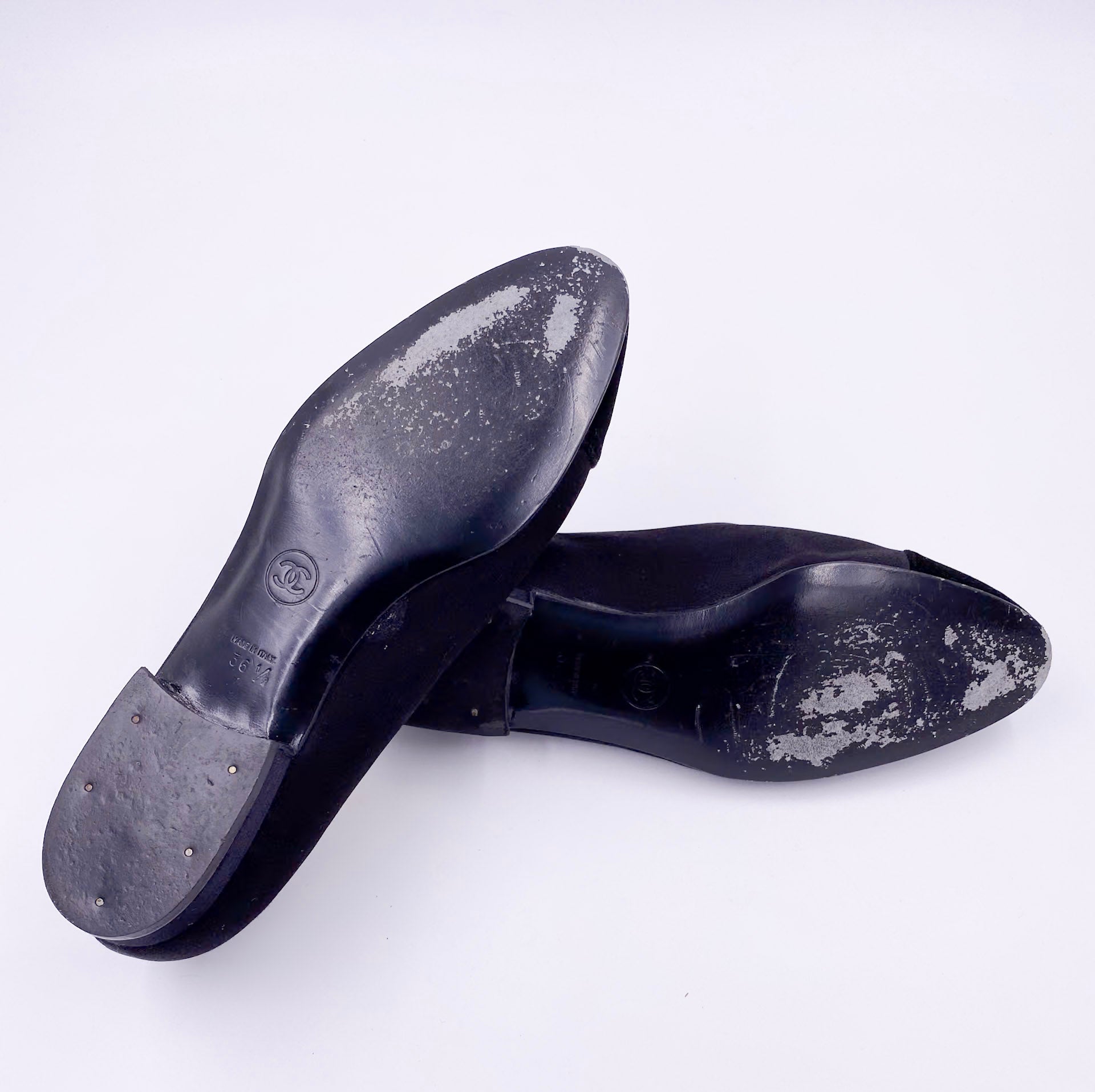 Chanel Black Bow Flats - The Kit Vintage