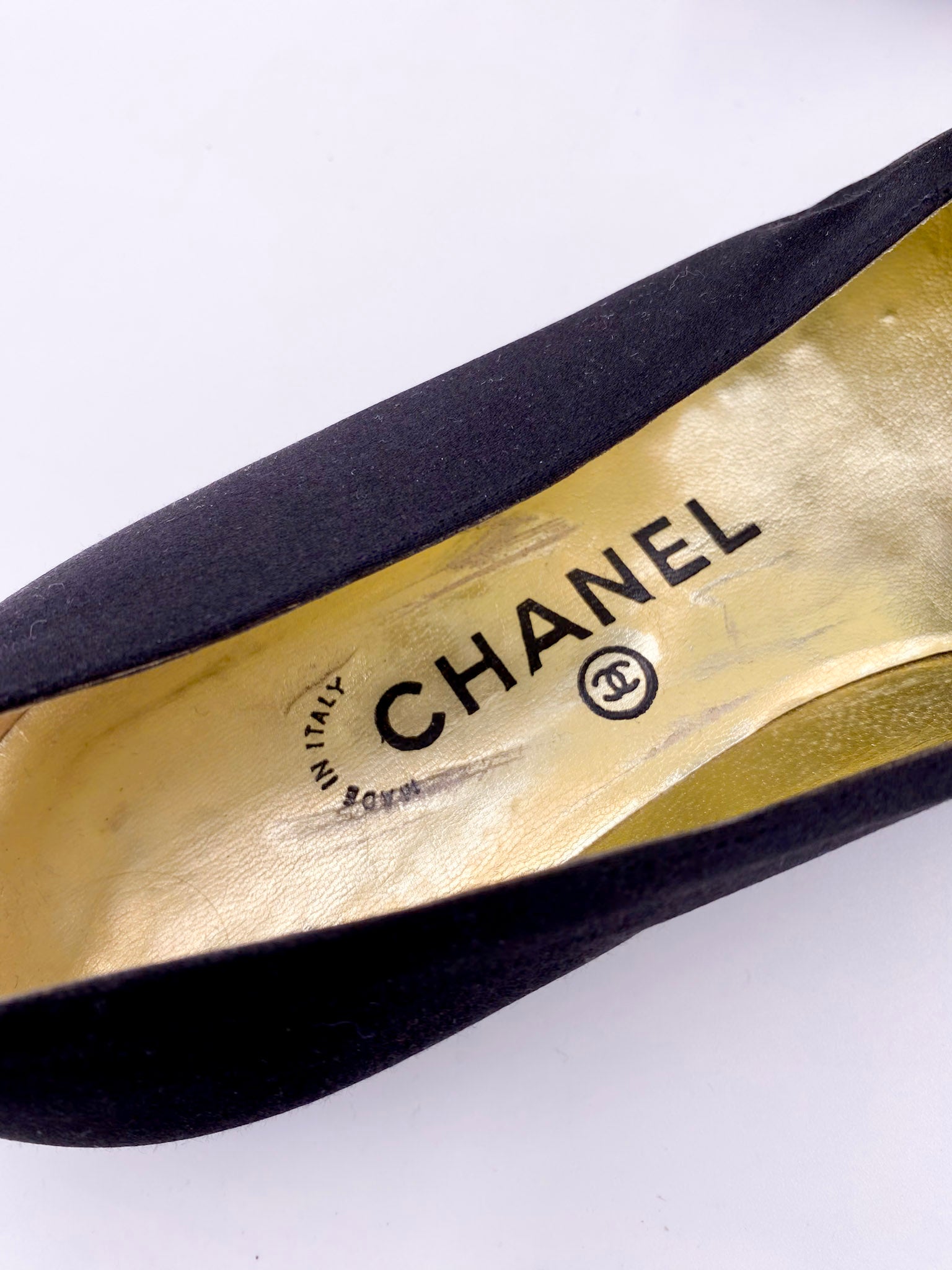 Chanel Black Bow Flats - The Kit Vintage
