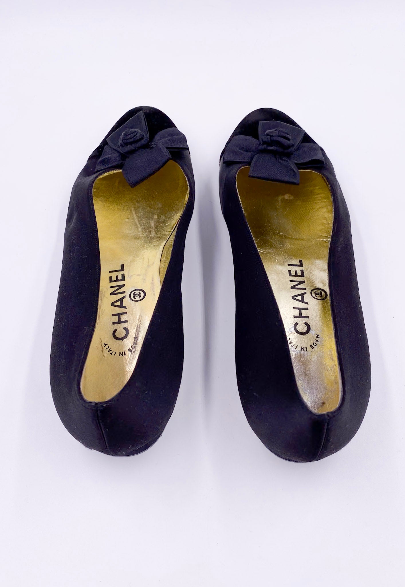 Chanel Black Bow Flats - The Kit Vintage