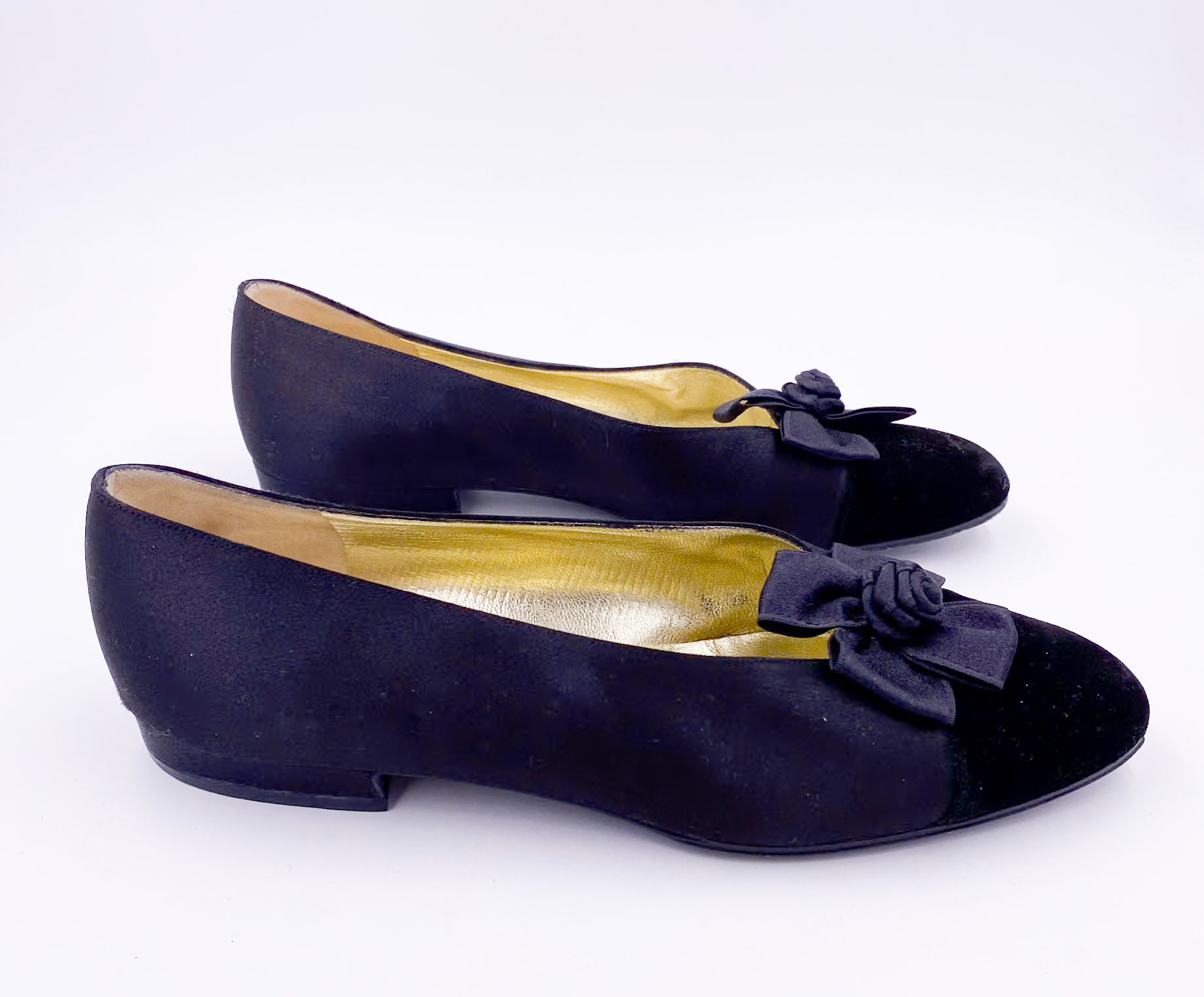 Chanel Black Bow Flats - The Kit Vintage