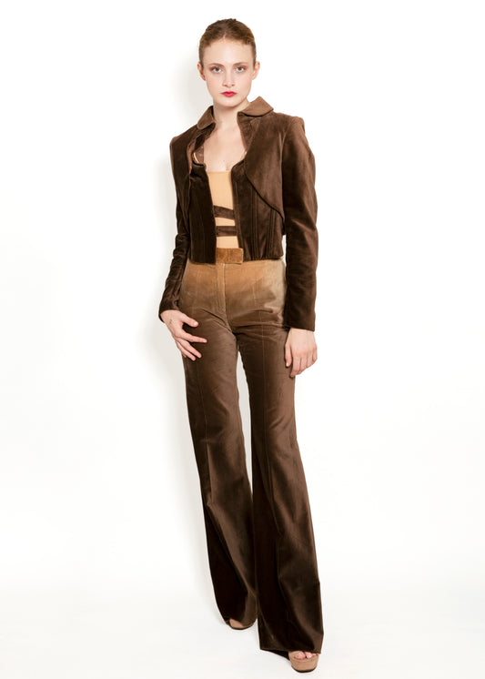 Fall 2001 Stella McCartney for Chloe Velvet Rooster Jacket & Pant Set - The Kit Vintage