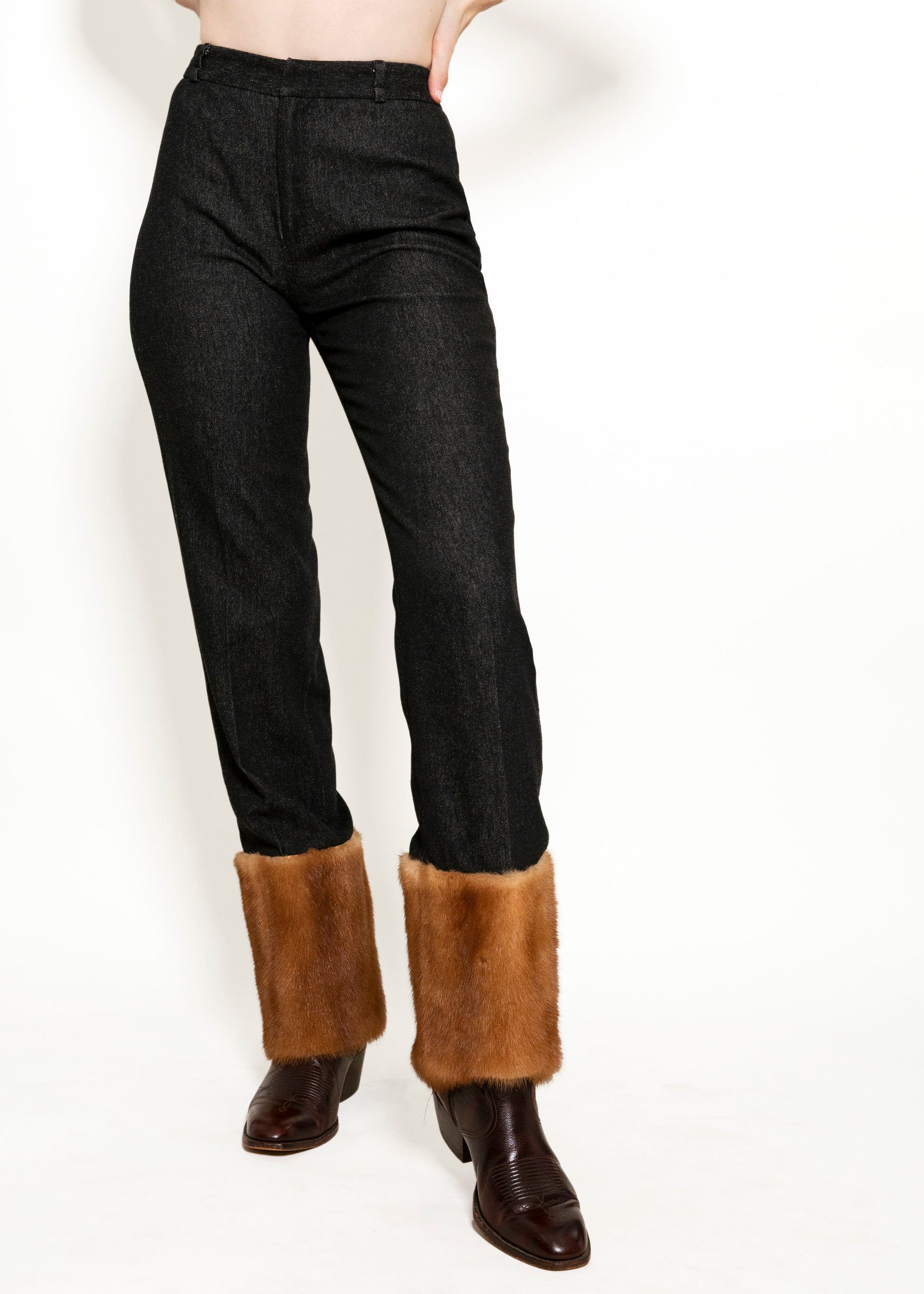 Dolce & Gabbana F/W 1999 Fur Cuff Pants - The Kit Vintage