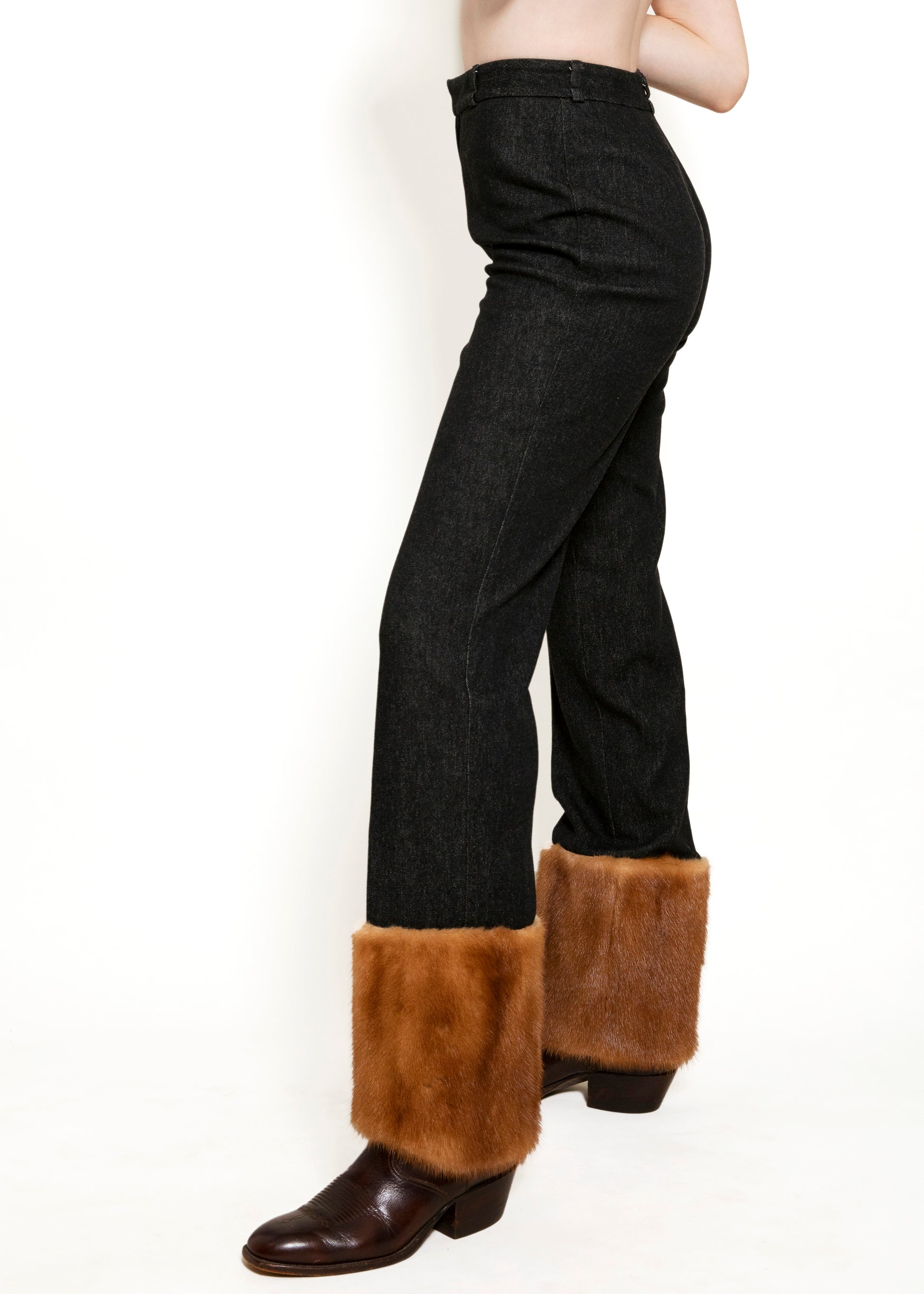 Dolce & Gabbana F/W 1999 Fur Cuff Pants - The Kit Vintage