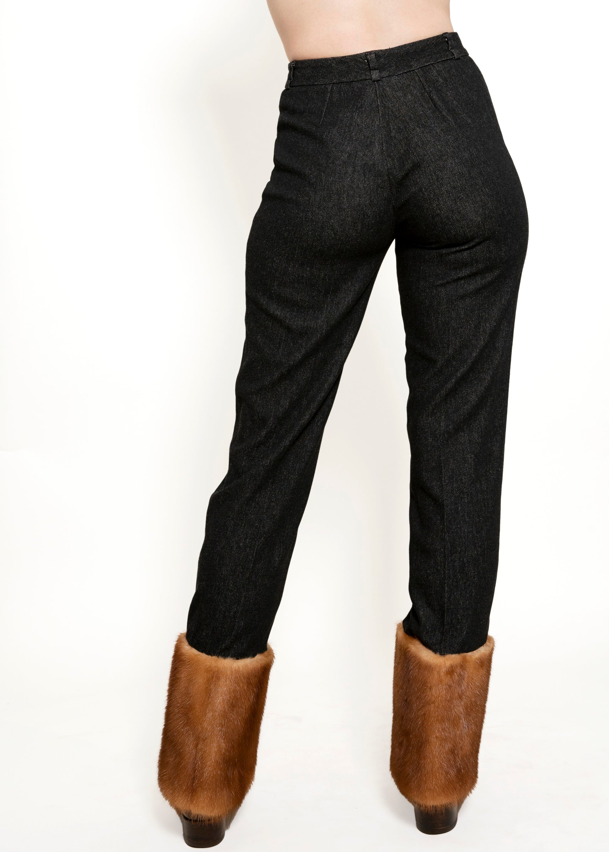 Dolce & Gabbana F/W 1999 Fur Cuff Pants - The Kit Vintage