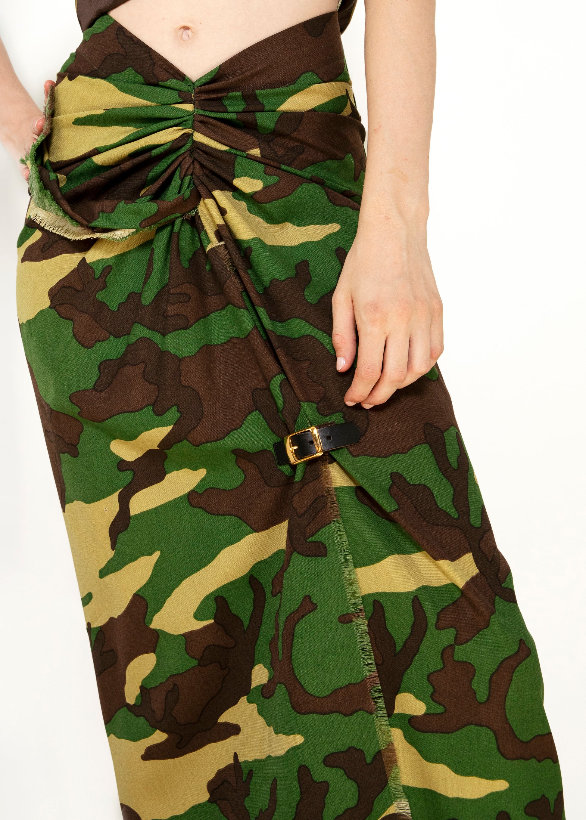 Moschino Couture Camouflage 3 Pc Skirt, Jacket, & Corset Set - The Kit Vintage