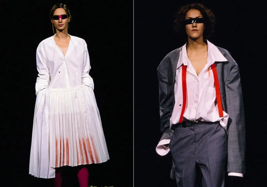 Maison Martin Margiela S/S 2001 Artisanal Pale Pink Cotton oversized shirt/dress