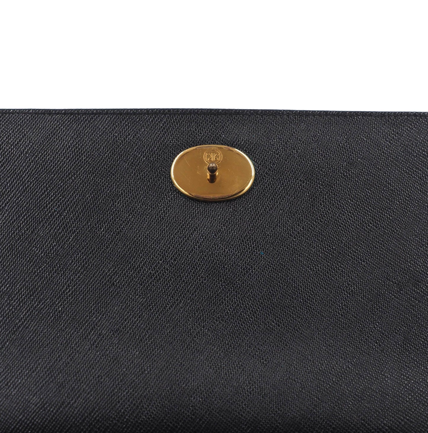 Black 1950's Handbag w Gold Trim