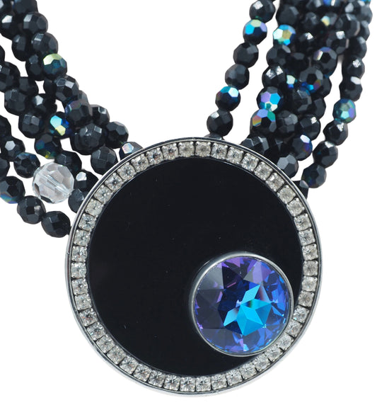 Black Multi Beaded Choker