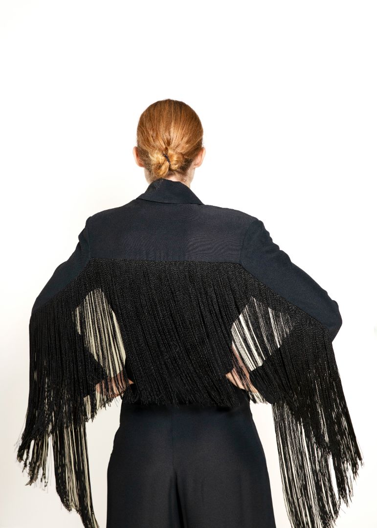 Martine Sitbon Fringe Top/Pant Set