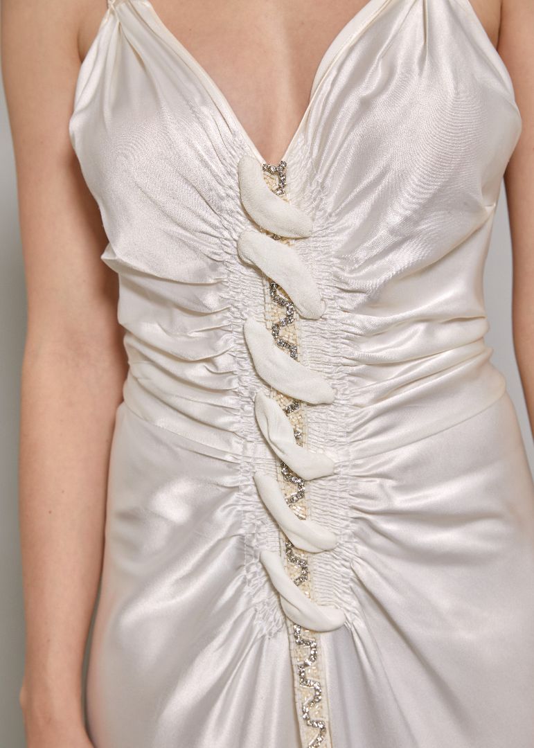 John Galliano S/S 2006 White Satin Bias Cut Dress - The Kit Vintage