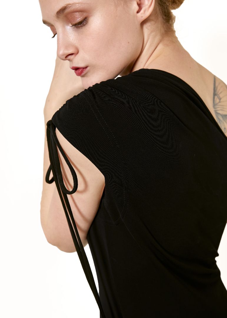 Vivienne Westwood Gold Label Black Jersey One Shoulder Dress - The Kit Vintage