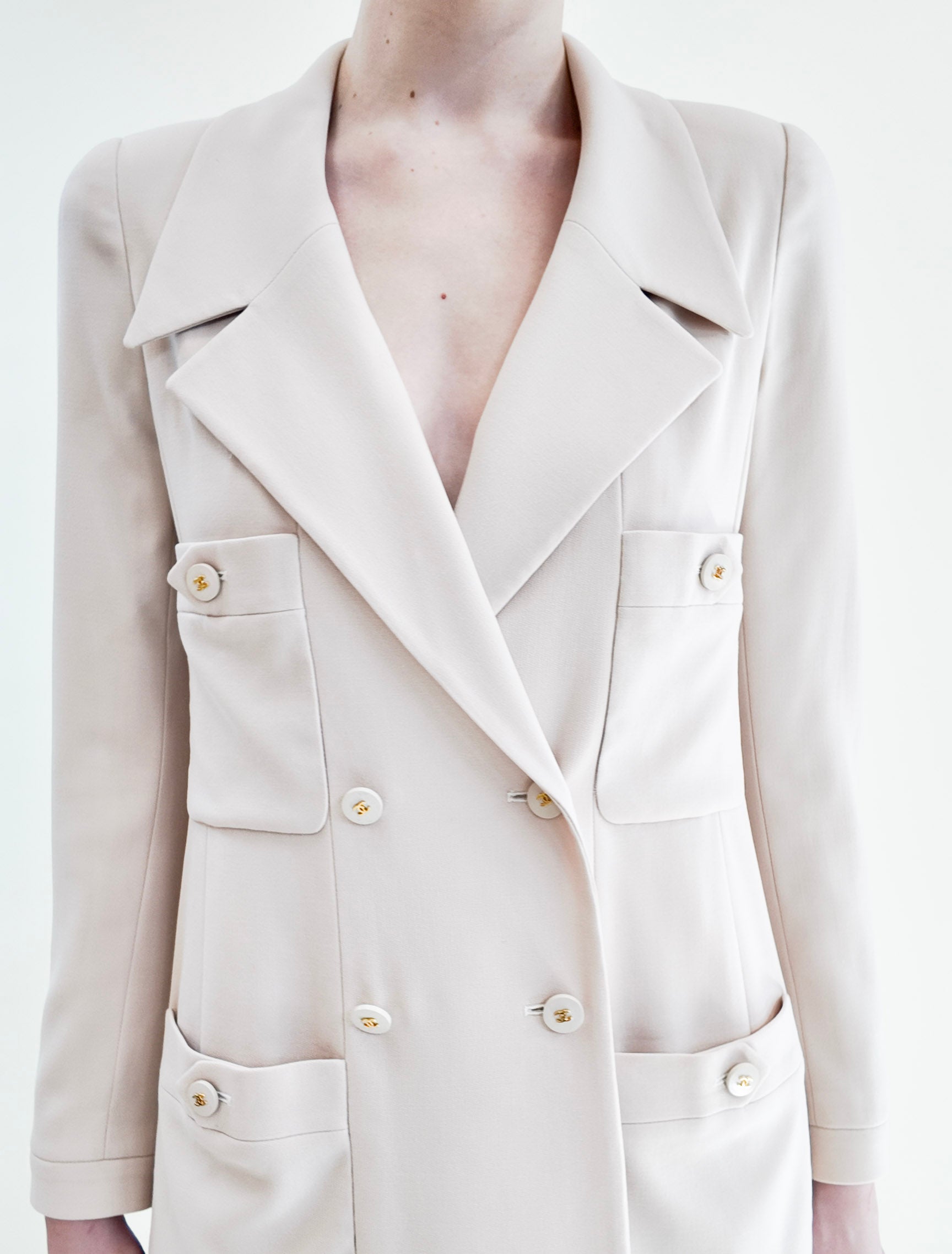 Vintage Chanel 1997 Cruise Cream Pants Suit - The Kit Vintage