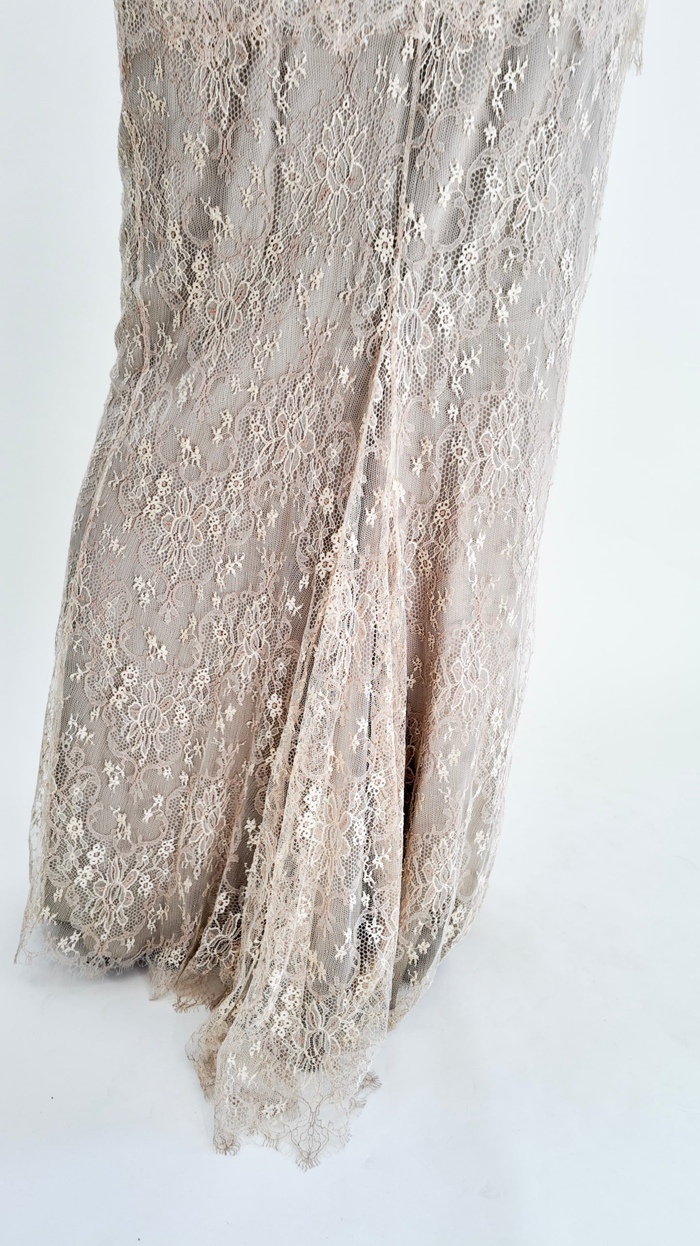 Dolce & Gabbana Gold Lace Dress W Rhinestone Empire Waist