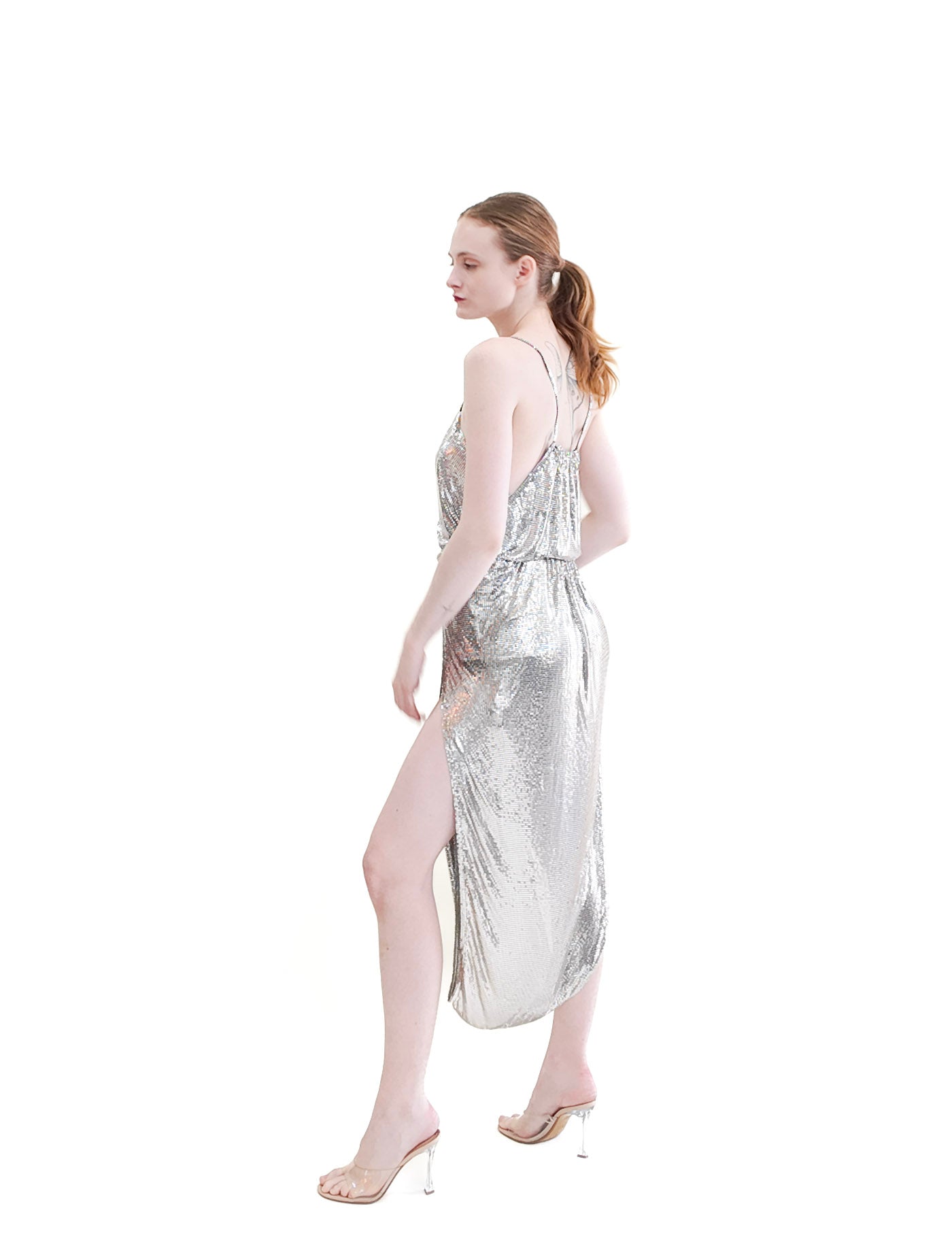 Saint Laurent Resort 2020 Silver Chain Mail Jumpsuit - The Kit Vintage