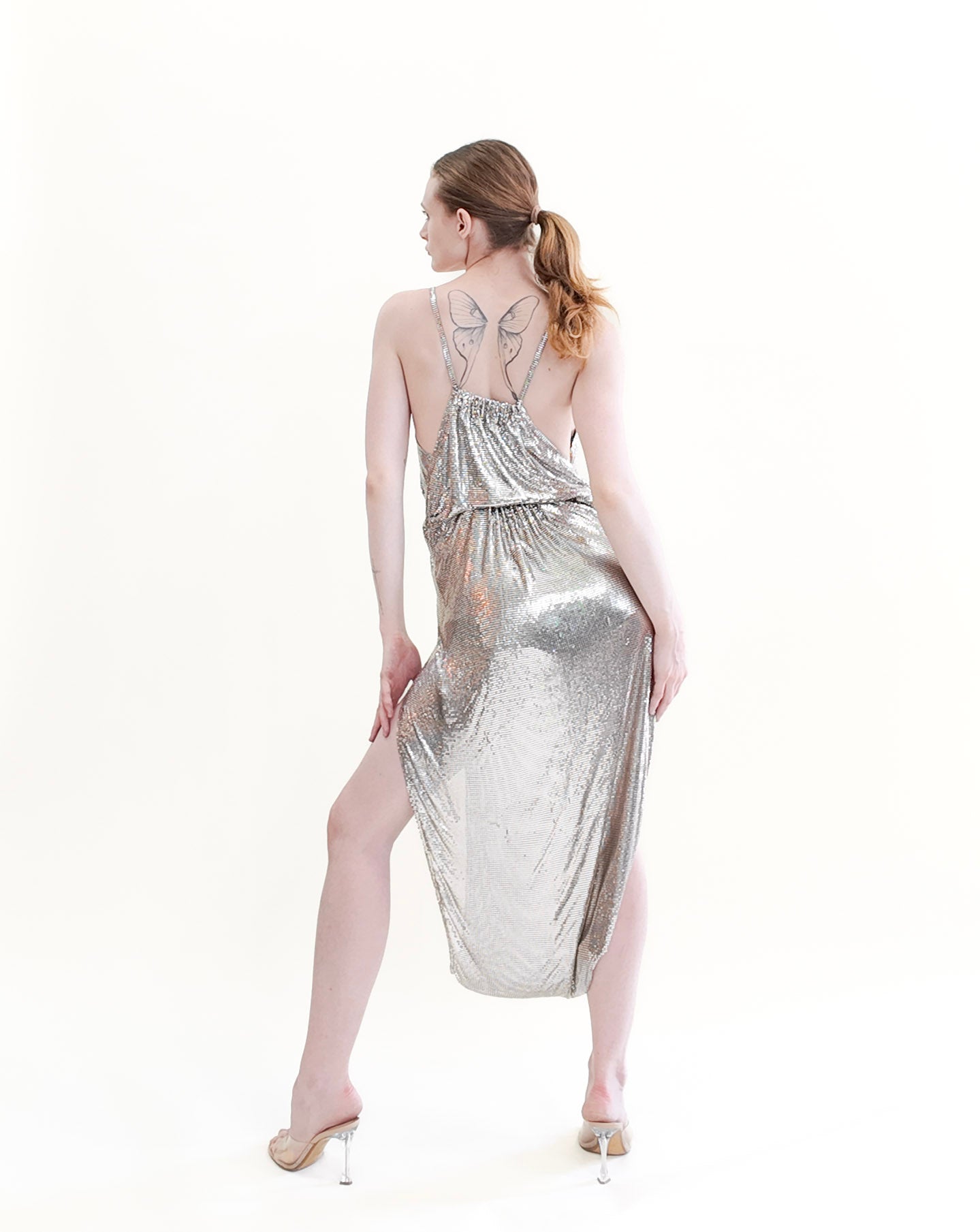 Saint Laurent Resort 2020 Silver Chain Mail Jumpsuit - The Kit Vintage