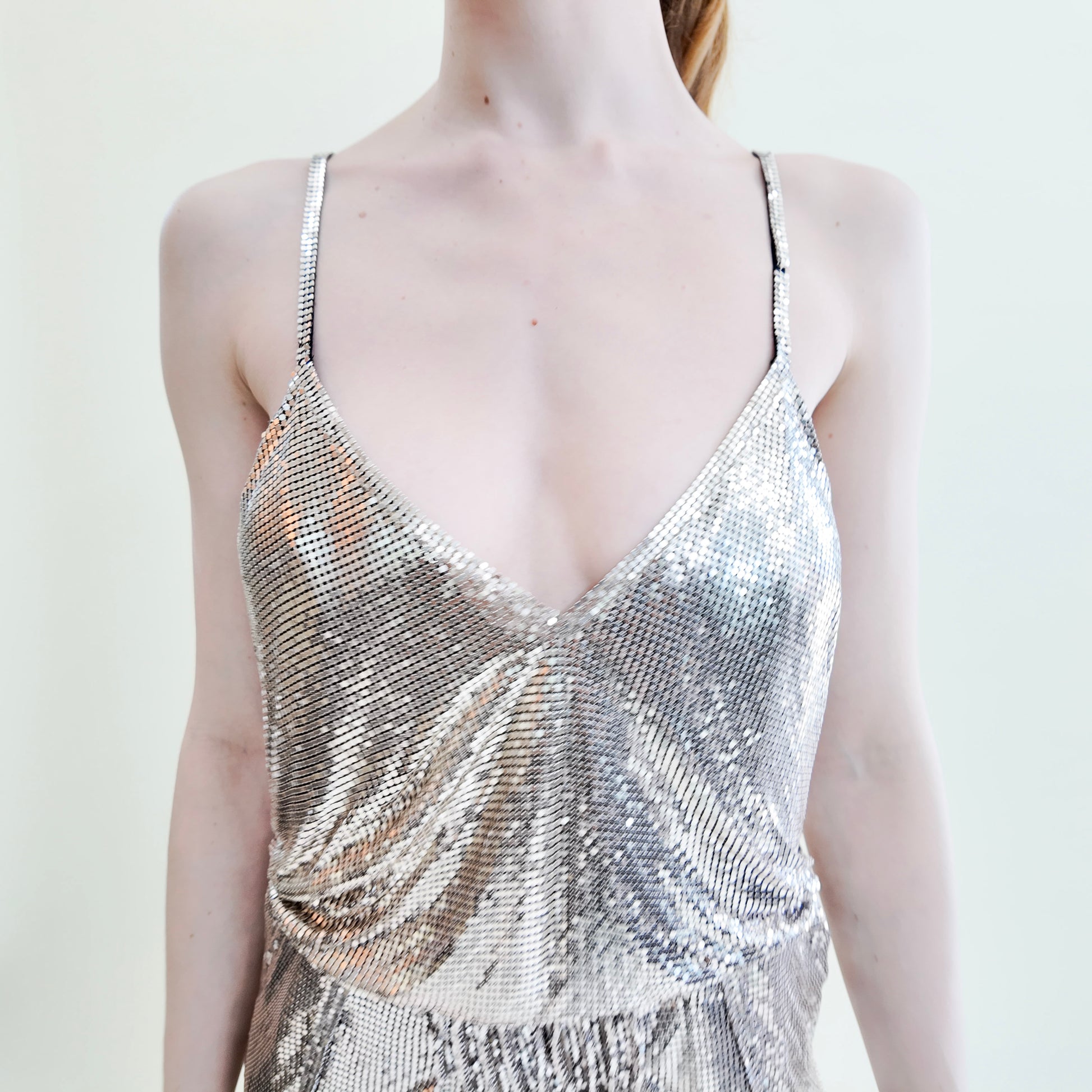 Saint Laurent Resort 2020 Silver Chain Mail Jumpsuit - The Kit Vintage
