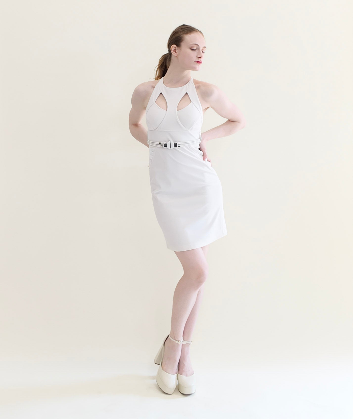 Gucci Spring 2010 White Belted Dress - The Kit Vintage