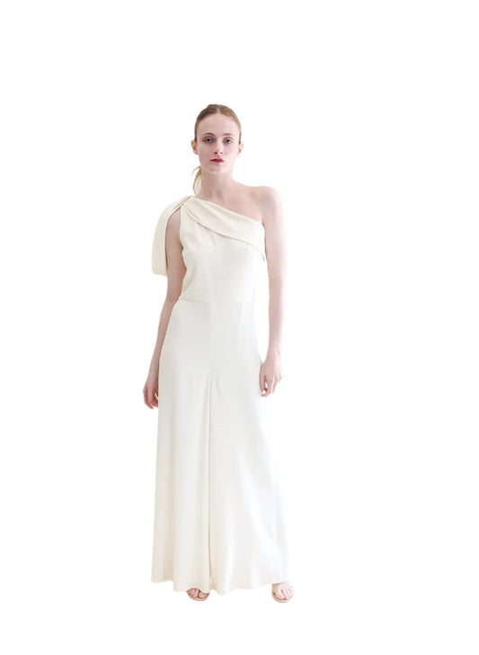 Alexander McQueen White One Shoulder Jumpsuit - The Kit Vintage