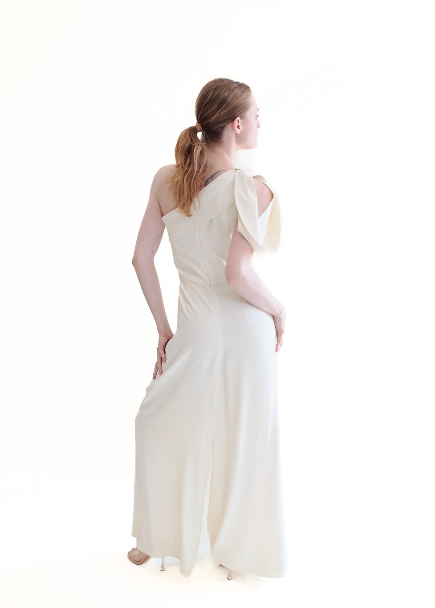 Alexander McQueen White One Shoulder Jumpsuit - The Kit Vintage