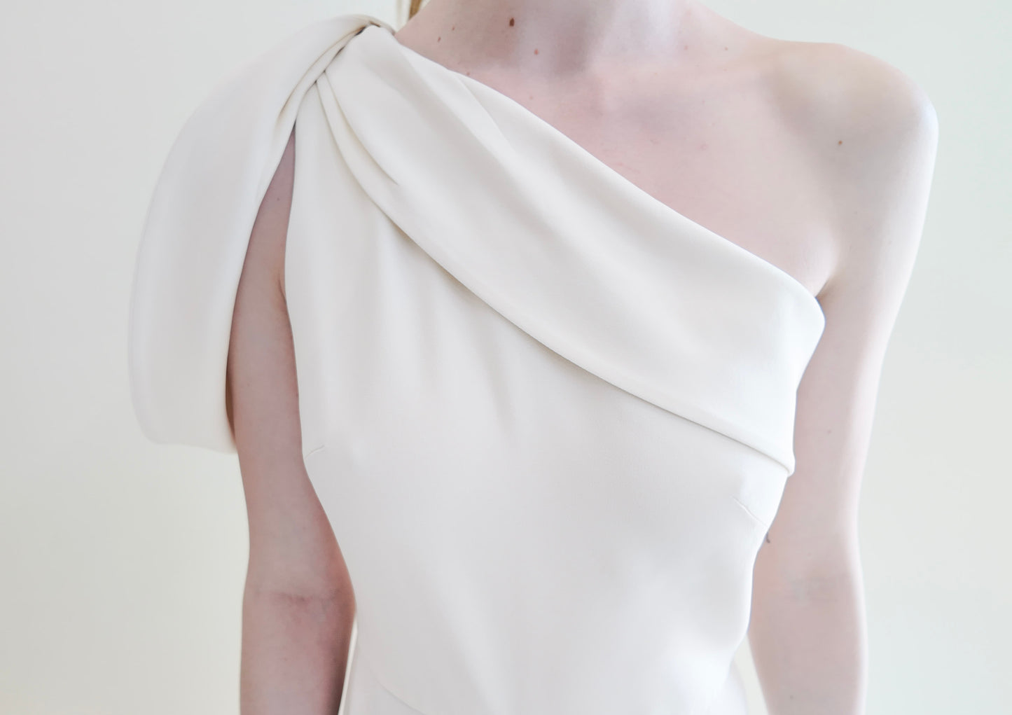 Alexander McQueen White One Shoulder Jumpsuit