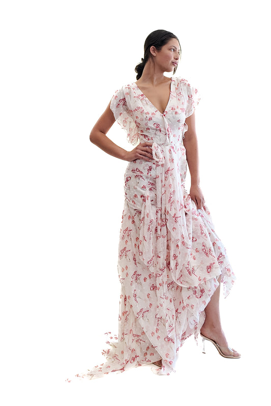 Carolina Herrera Cruise 2012 Silk Mushroom Print Dress - The Kit Vintage