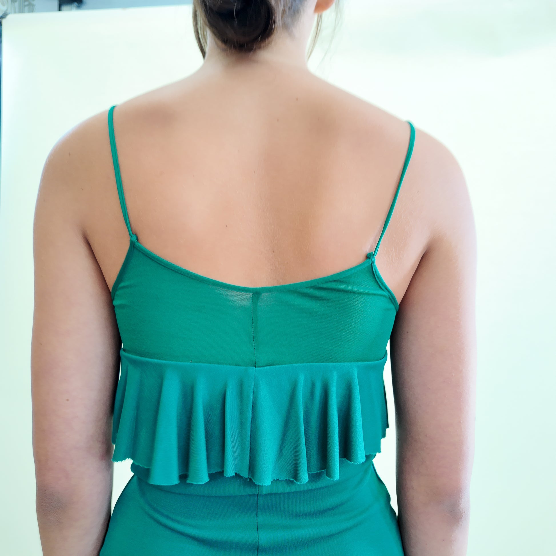Tom Ford for YSL 2003 Turquoise Midi Ruffle Dress - The Kit Vintage