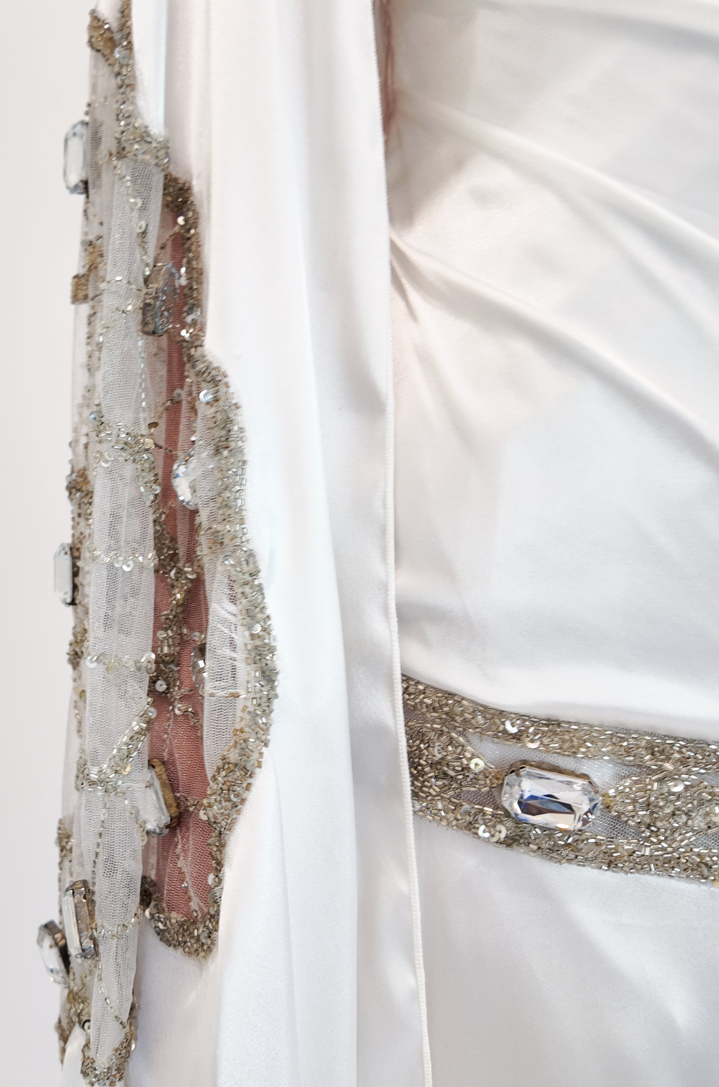 Christian Lacroix Ornamented White Angel Sleeve Dress - The Kit Vintage
