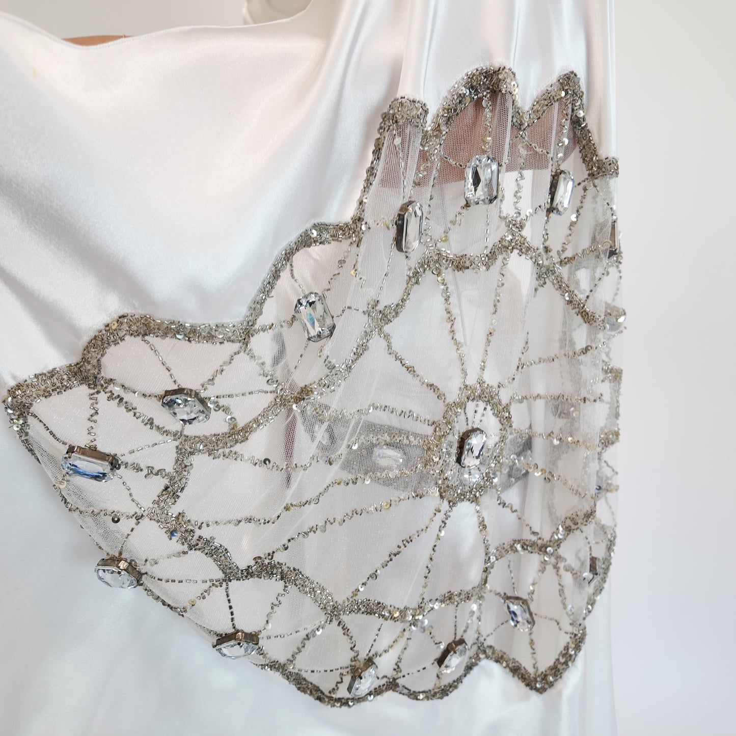 Christian Lacroix Ornamented White Angel Sleeve Dress - The Kit Vintage