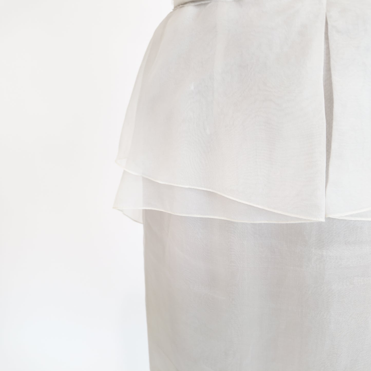 Alberta Ferretti S/S 2013 White Silk Cocktail Peplum Dress - The Kit Vintage