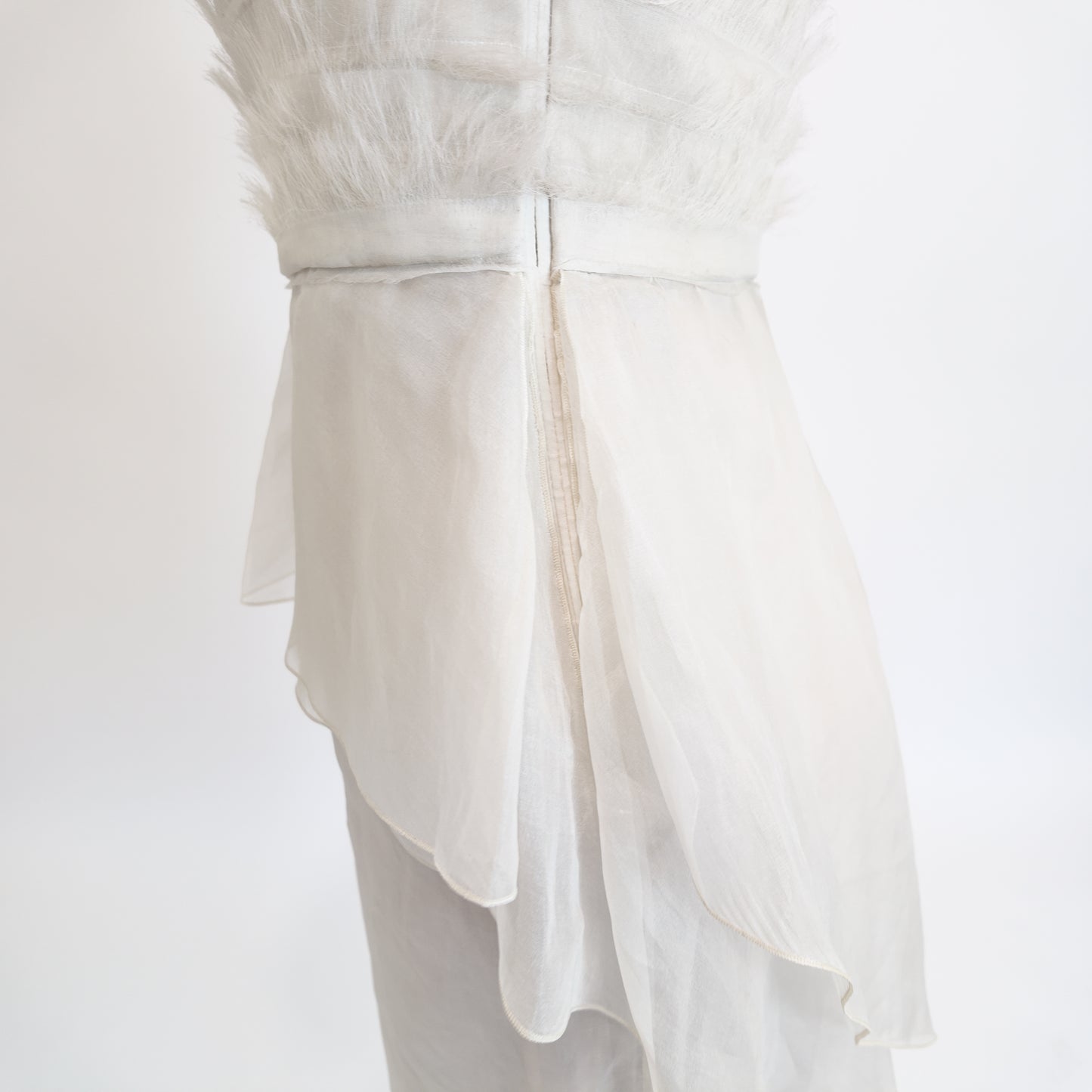 Alberta Ferretti S/S 2013 White Silk Cocktail Peplum Dress - The Kit Vintage