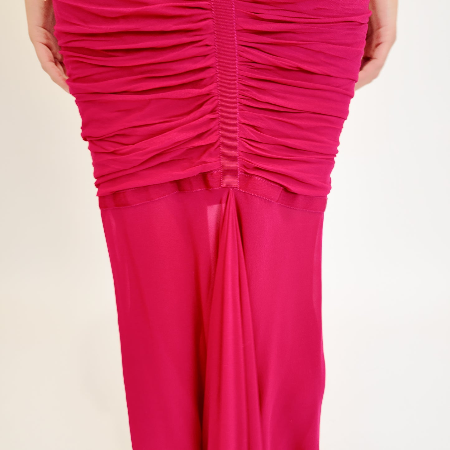 Emanuel Ungaro Fuschia Beadwork Gown - The Kit Vintage