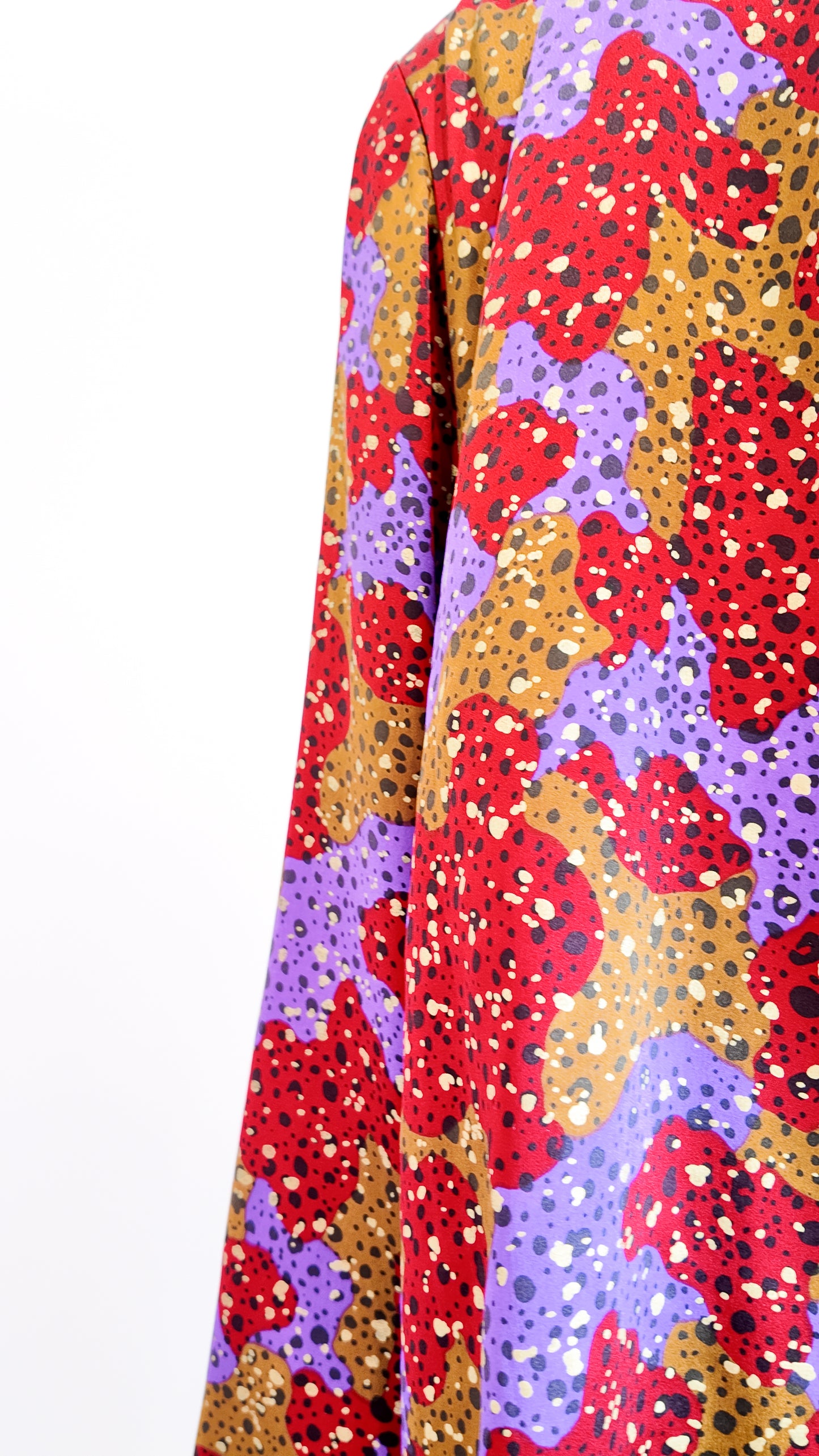 Yves Saint Laurent Rive Gauche Red Printed Silk Pant Set