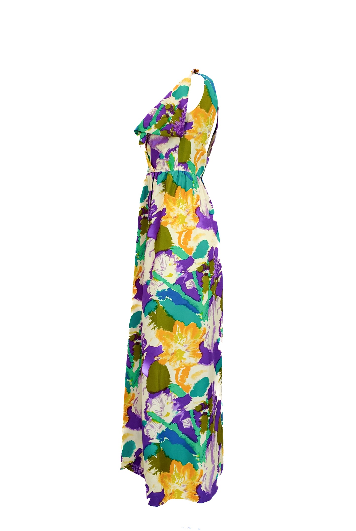Vintage Bagatela Valencia 1960's Multicolor Watercolor Dress
