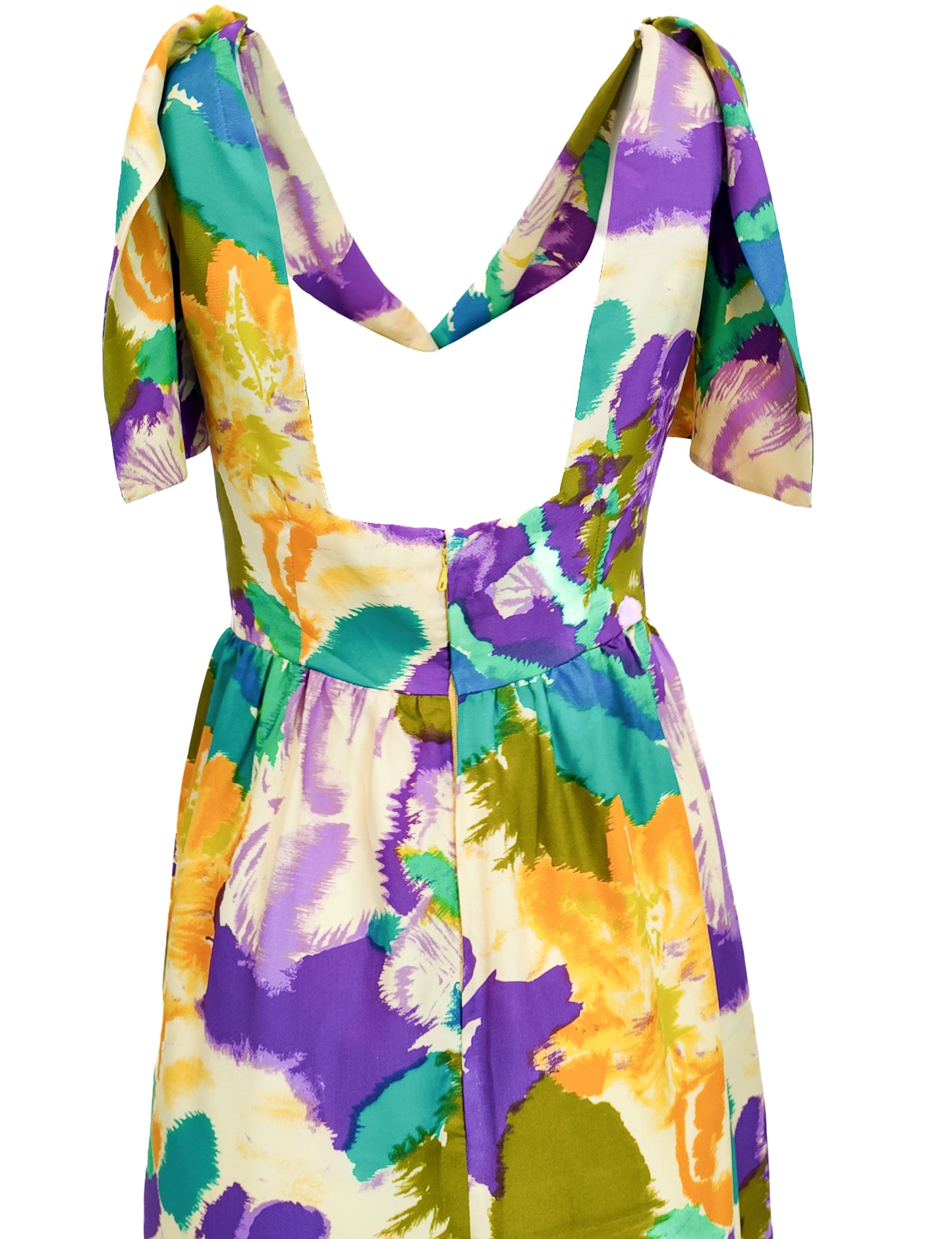 Vintage Bagatela Valencia 1960's Multicolor Watercolor Dress